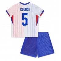 Camisa de time de futebol França Jules Kounde #5 Replicas 2º Equipamento Infantil Europeu 2024 Manga Curta (+ Calças curtas)